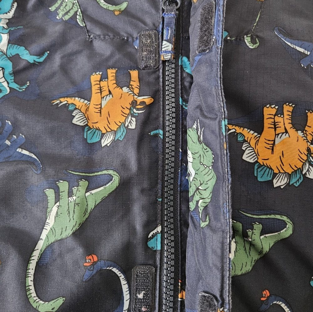 The Children's Place 3-in-1 Winter Coat, Dinosaur Print On Navy Background, 3T - Picture 8 of 11